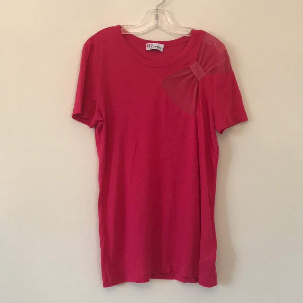 Red Valentino pink shirt with tool bow